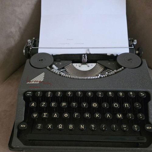 Hermès Baby Paillard Suisse typewriter with Greek keyboard, circa 1938
