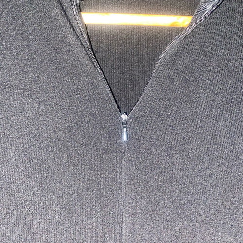 Black ribbed one-piece jumpsuit like new with zipper