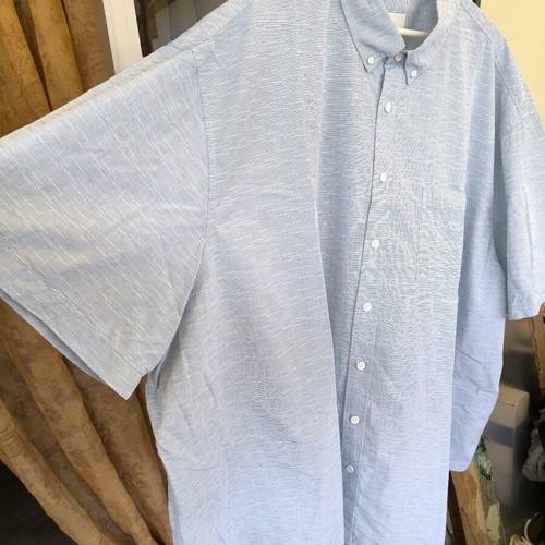6XL 100% Cotton C&A Shirt Like New, Light Blue