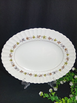 J&G Meakin Classic White vintage οβάλ πιατέλα σερβιρίσματος