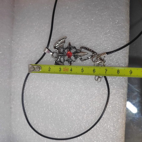 Vampire Diaries Gothic Pendant with Red Crystal like new