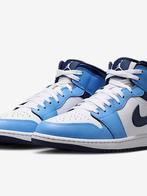 Nike Air Jordan 1 sneakers, size 44, blue and green