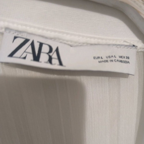 Zara jacket like new, white transparent with zipper