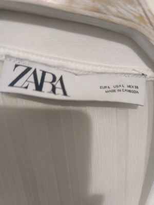 Zara jacket like new, white transparent with zipper