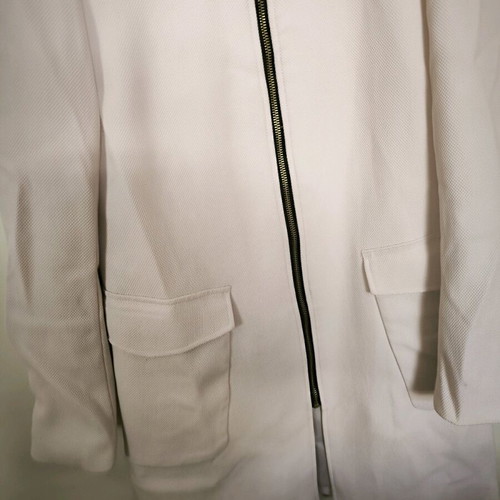 H&M pink thin coat used with pockets and zipper