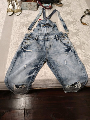 Denim overalls handmade like new, blue