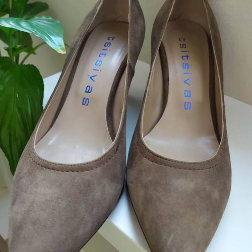 Tsitsivas shoes used, leather suede, size 37, beige