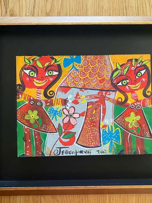 Original painting by Gethsimani Seferopoulou with luxury frame, like new