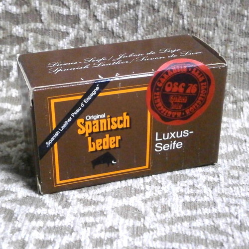 Spanish Leather aftershave 100ml and luxury soap 100g, vintage West Germany