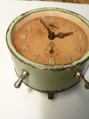 Old German alarm clock used