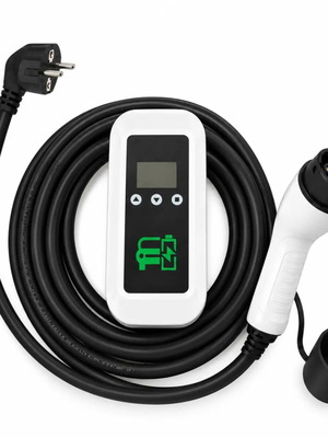 Φορητός Φορτιστής EV 3.5kW 16A με οθόνη LCD 1.8" και προστασία IP66