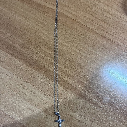 Steel cross necklace like new, does not tarnish