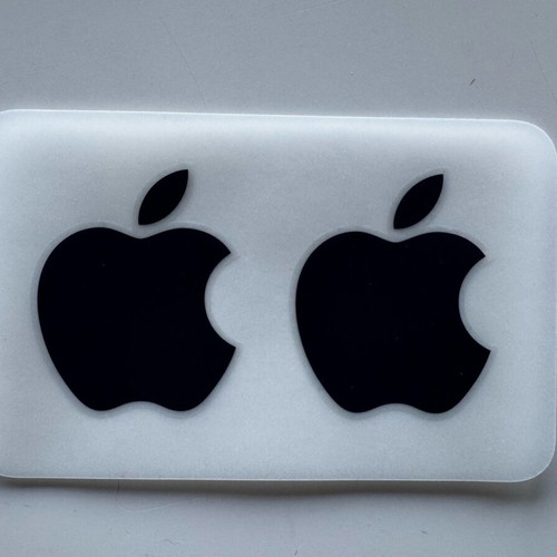 Apple stickers new, set of 2, black