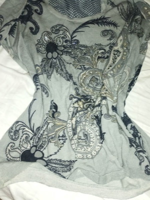 Y2K blouse like new, gray, size M