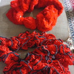 Two red scarves