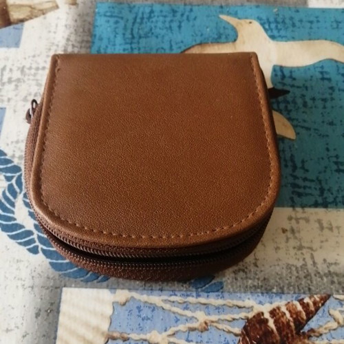 Leather coin wallet new brown