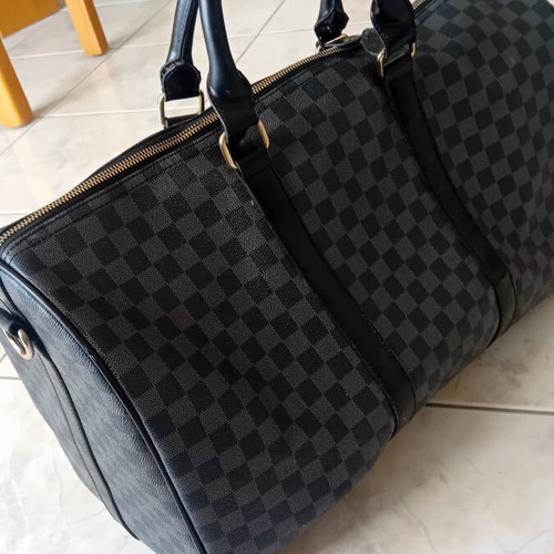 Travel bag, black and grey, approx. 75x25 cm
