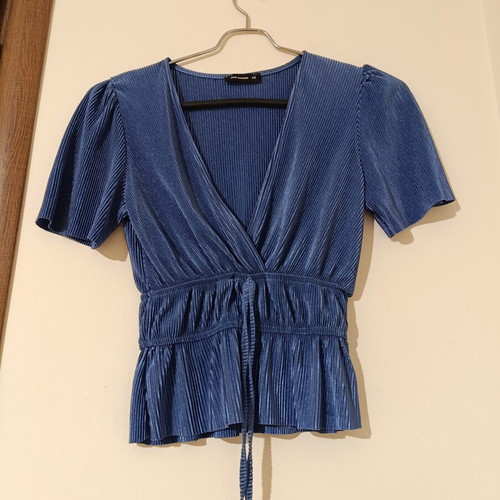 Pink Woman blouse blue, like new, size XS