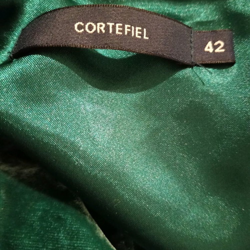 Cortefiel long velvet skirt new, size 42, green turquoise