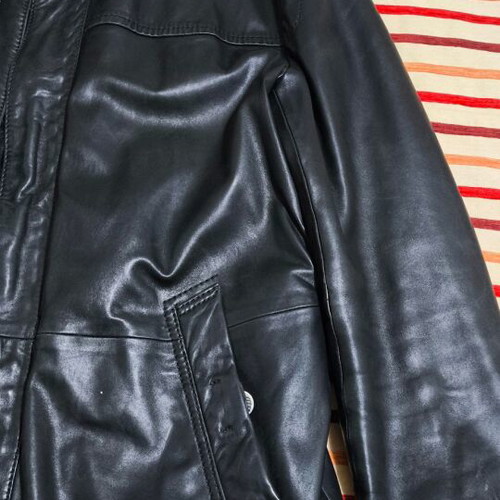 Hugo Boss Men's Leather Jacket black used, size XL