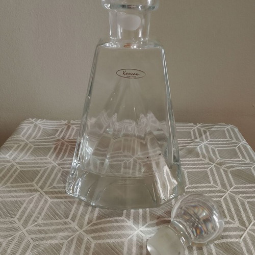 Vintage Handmade Koncam Carafe from Bohemia, like new