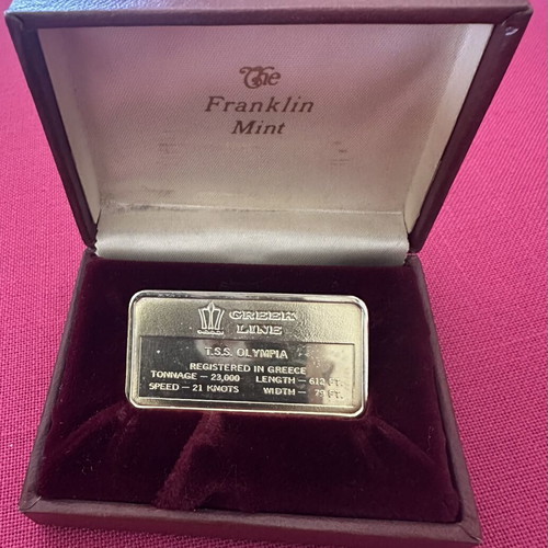 Commemorative Plaque of T.S.S Olympia Silver 925 like new