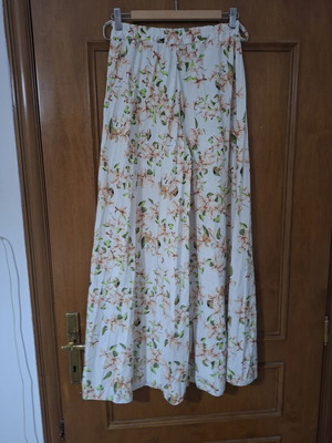 Women's Floral Pleated Zip Culottes One Size New