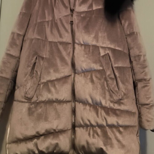 Velvet women's jacket baby pink size S used