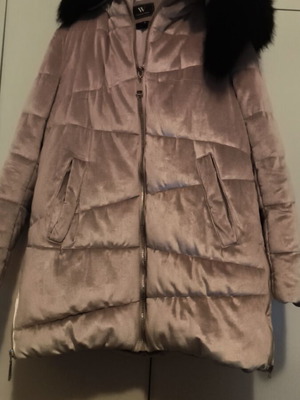 Velvet women's jacket baby pink size S used