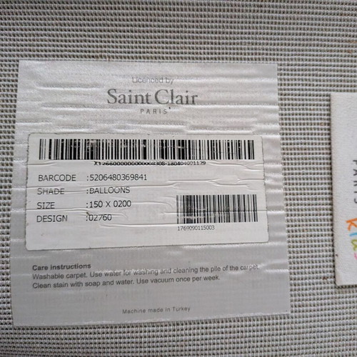 Balloons Saint Clair Paris children's rug used 150 x 200 cm