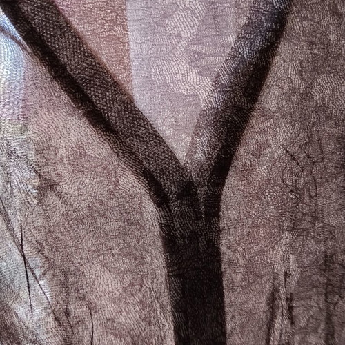 Passport sheer cardigan blouse M-L 40 brown floral