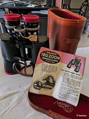 Kalimar Tru-Zoom 7-12x50 binoculars used, vintage Japanese 1965