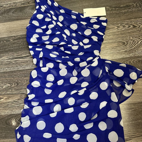 Zara dress new with tag, royal blue and white polka dots, size M