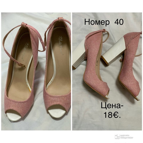 Elegant women's high-heeled shoes like new, size 39-40