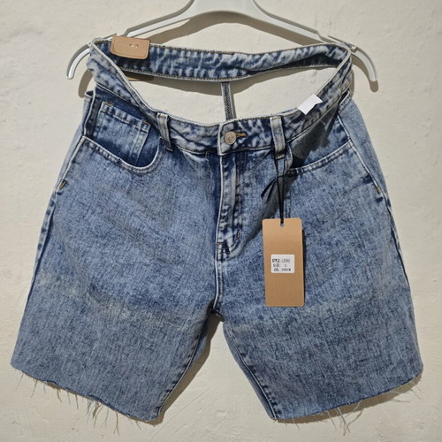 Mom Fit Jean Shorts new, size L, blue by A-Style