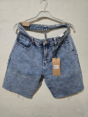Mom Fit Jean Shorts new, size L, blue by A-Style