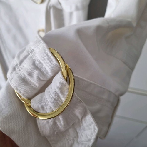 Zara off white trench coat with belt size L used