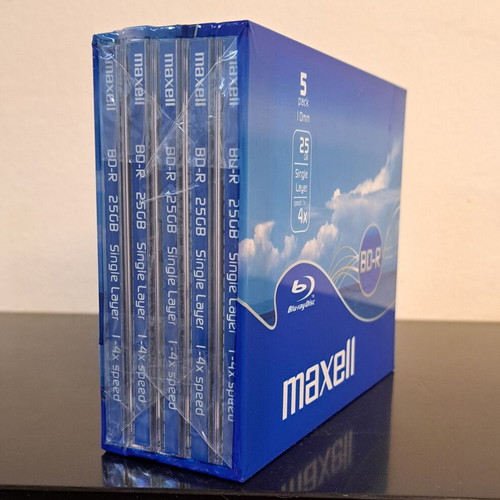Maxell BD-R 25Gb 4x new, pack of 5 discs