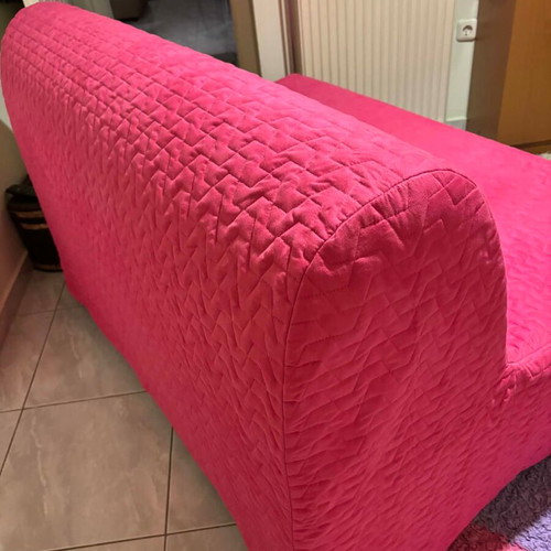 IKEA Lycksele Lövås Sofa Bed like new, fuchsia cover included