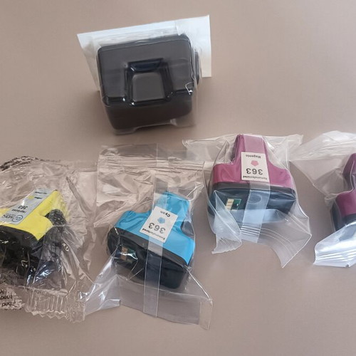 Hp363 Compatible Ink Cartridges New, 2 Magenta, 1 Cyan, 1 Yellow, Bonus Black