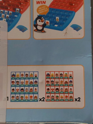 Mini Guess Who game used, requires assembly