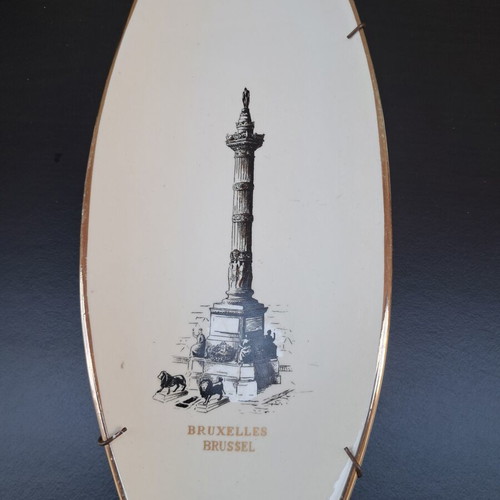 Vintage decorative plate from Belgium like new, 30x10 cm