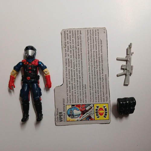 GI Joe Vipers (v1) Cobra Infantry figure used, complete with filecard