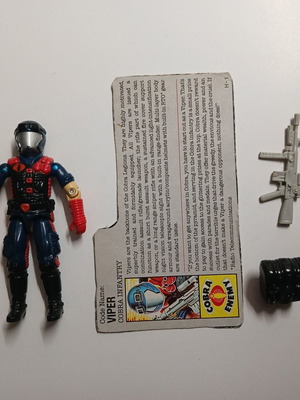 GI Joe Vipers (v1) Cobra Infantry figure used, complete with filecard