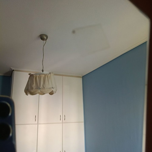 Wooden wall mirror, large with rear mounts, 95x89 cm