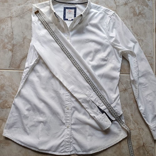 S.Oliver women's shirt new, white and blue, sizes M and L
