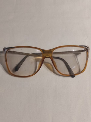 Vintage eyeglasses used, beige and brown color