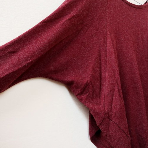 Toi&Moi burgundy 3/4 blouse used