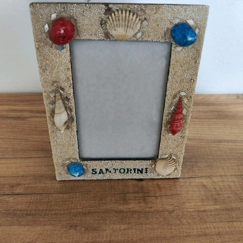 Handmade Santorini photo frame 13.5x17cm