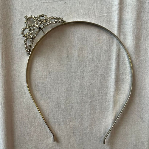Headband with crown silver new